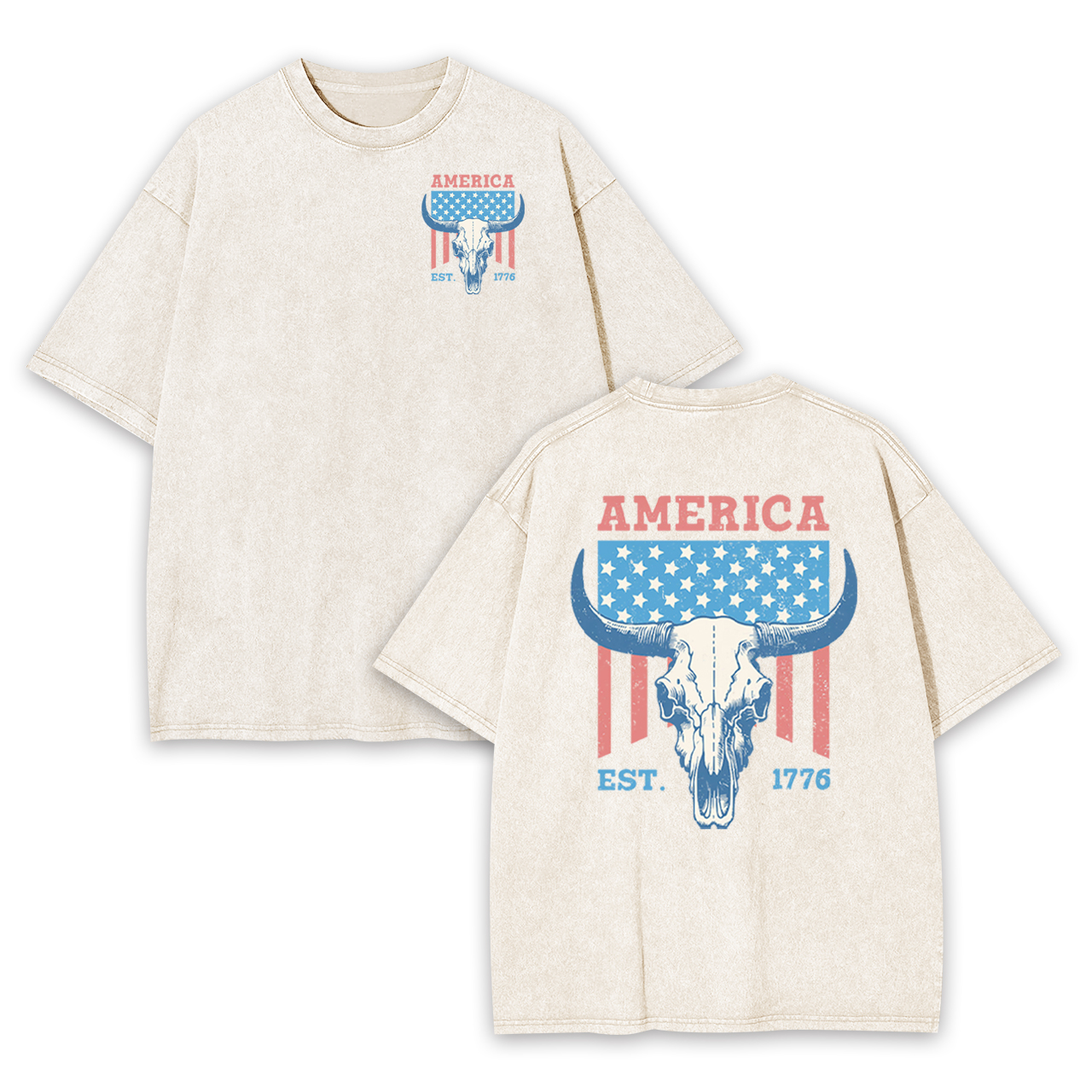 America freedom Est.1776 Garment-dye Tees