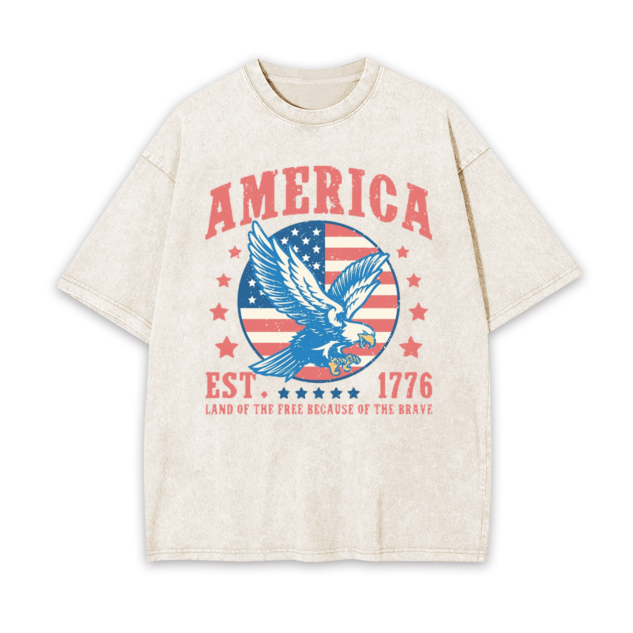 1776 Land of The Free Garment-dye Tees