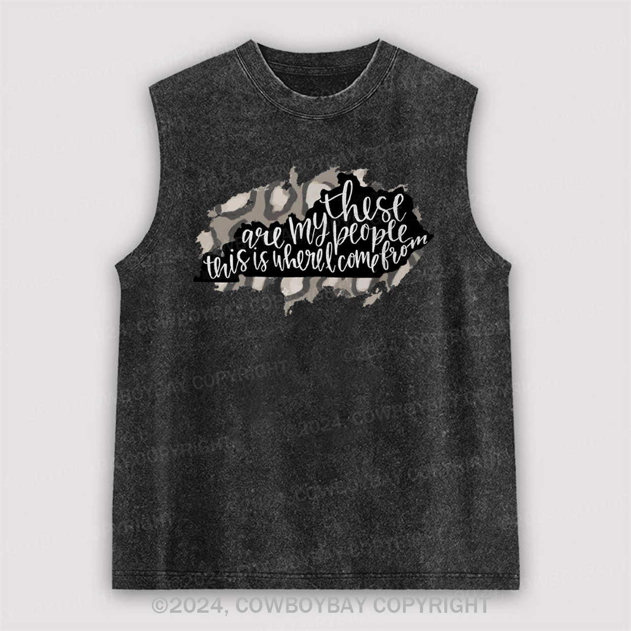 Leopard Print Kentucky Washed Tanks