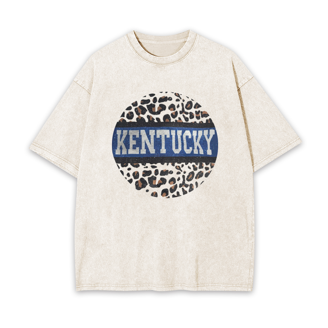 Kentucky Leopard Print Garment-dye Tees