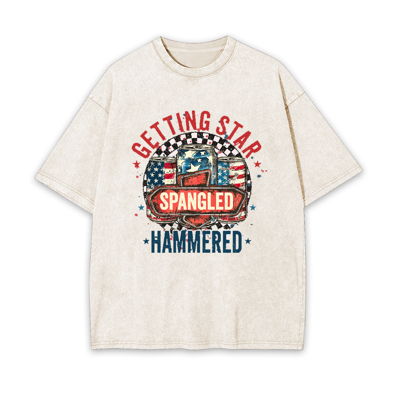 Getting Start Spangled Hammered Garment-dye Tees