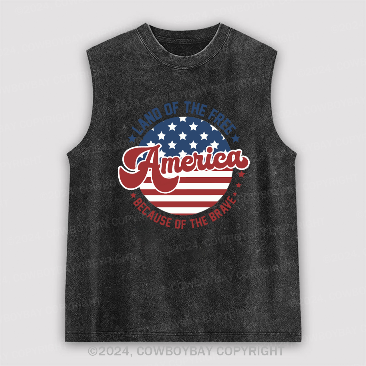 Land Of The  Free American Washed Tanks