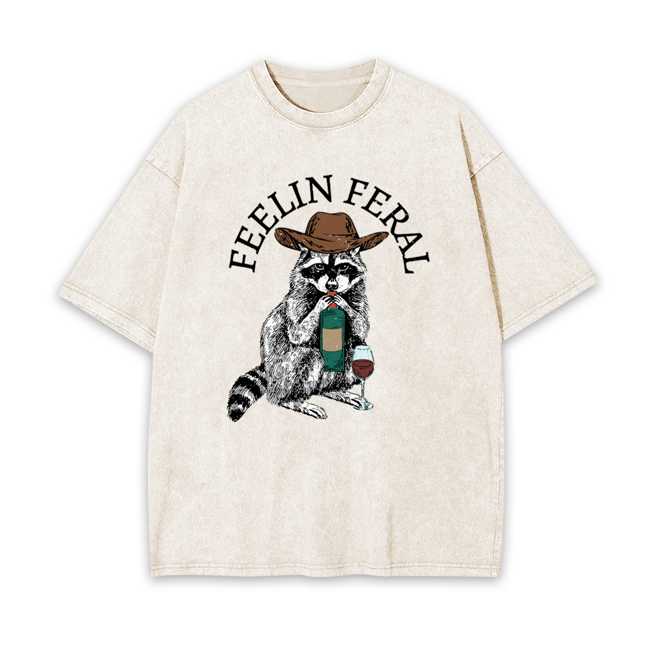 Funny Raccoon Garment-dye Tees