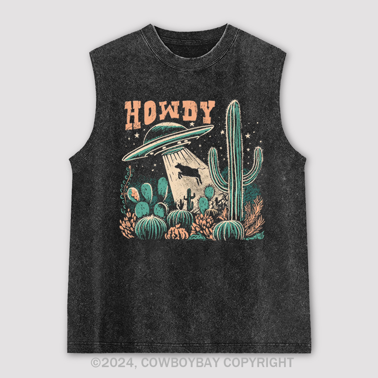 Howdy，Cow Abduction Washed Tanks