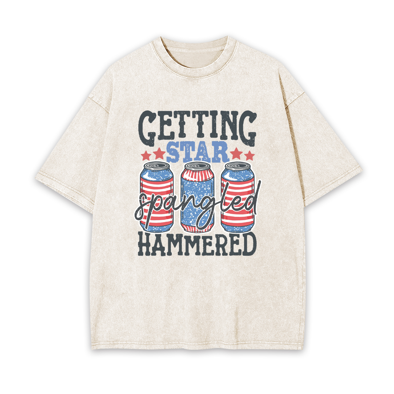 Getting Star Spangled Hammered Garment-dye Tees