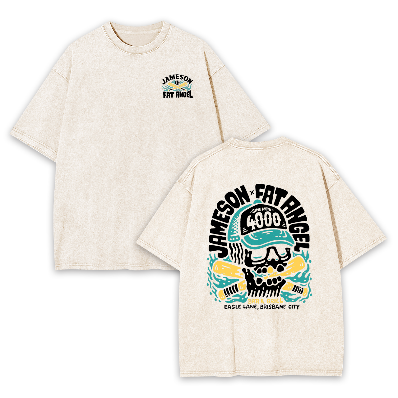 Jameson and Fat Angel sports bar Garment-dye Tees