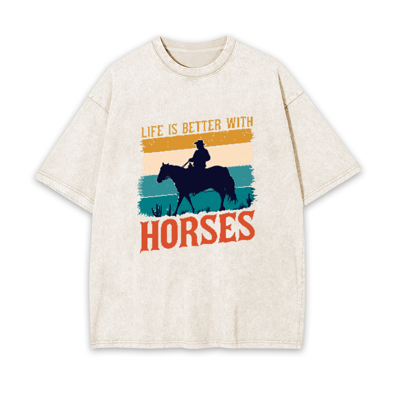 Life Is Better With Horses Garment-dye Tees