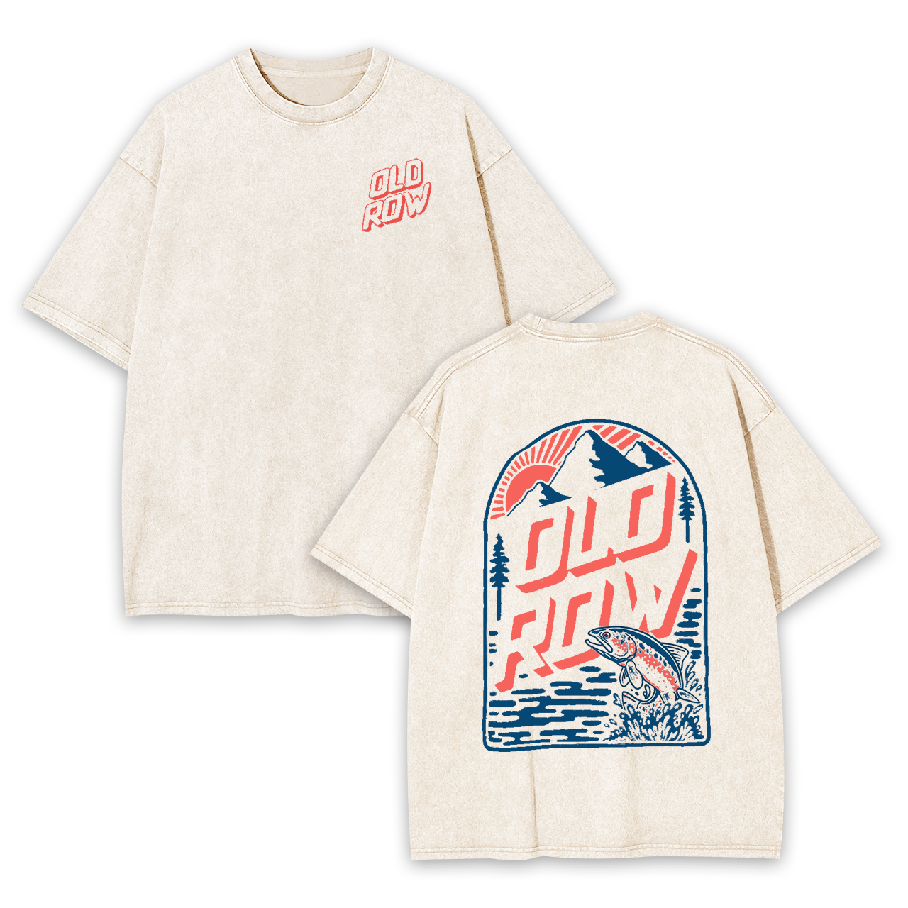 Old Row Outdoors Trout Mountain Garment-dye Tees