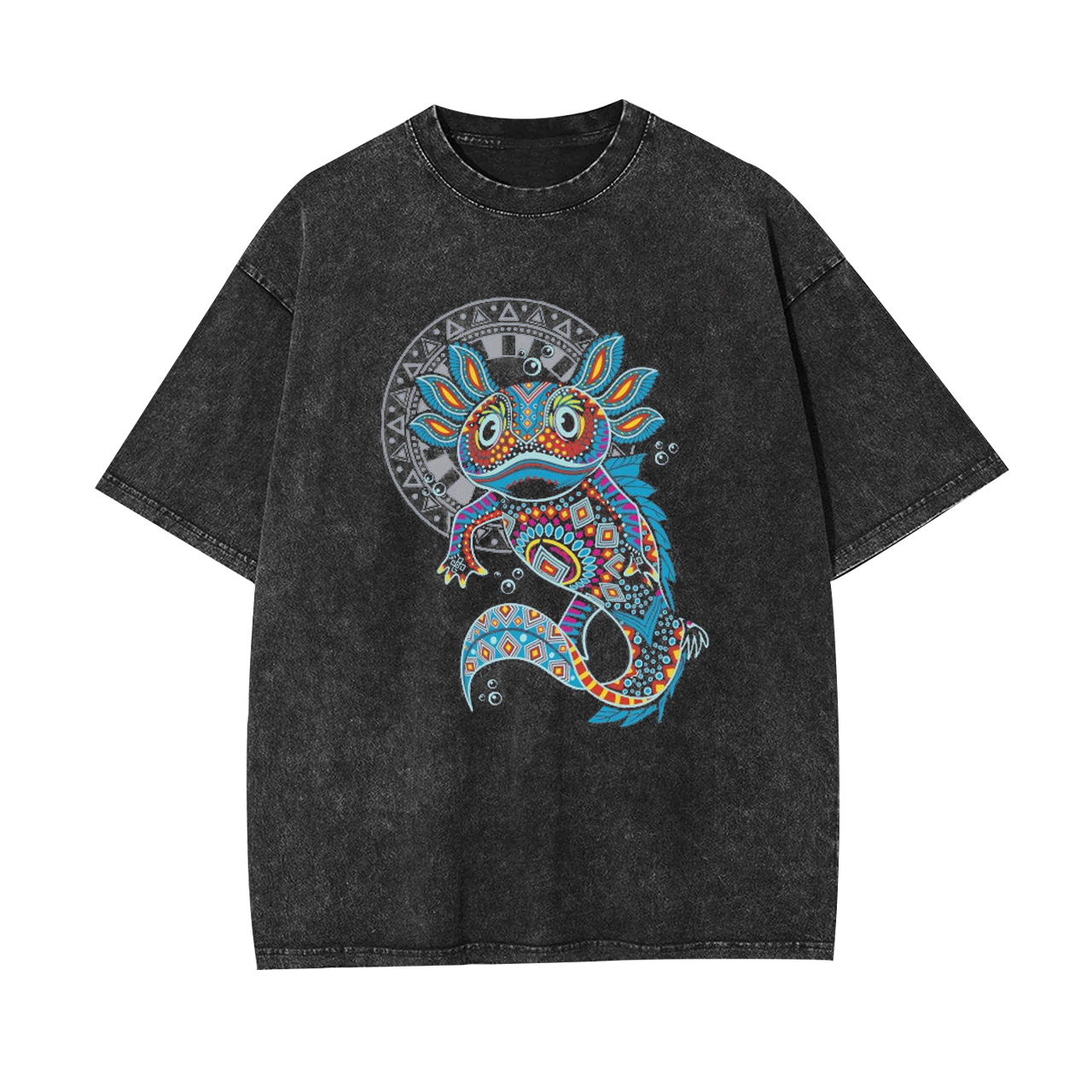 Axolotl art aztec Garment-dye Tees