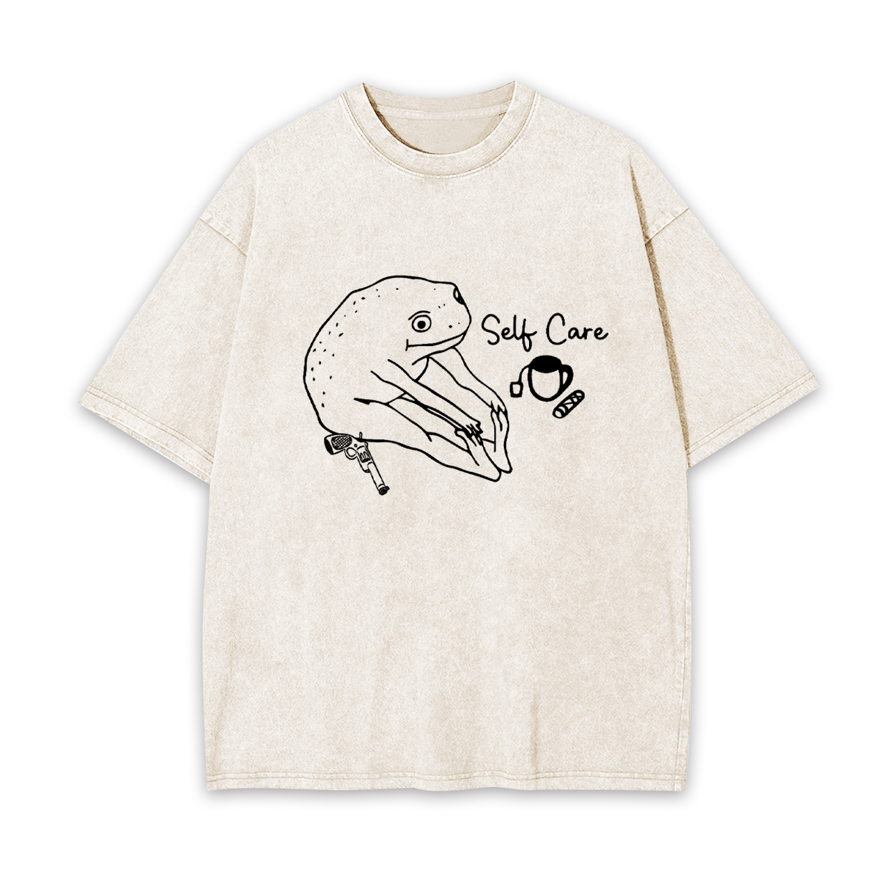 Funny Frog Self Care Garment-dye Tees