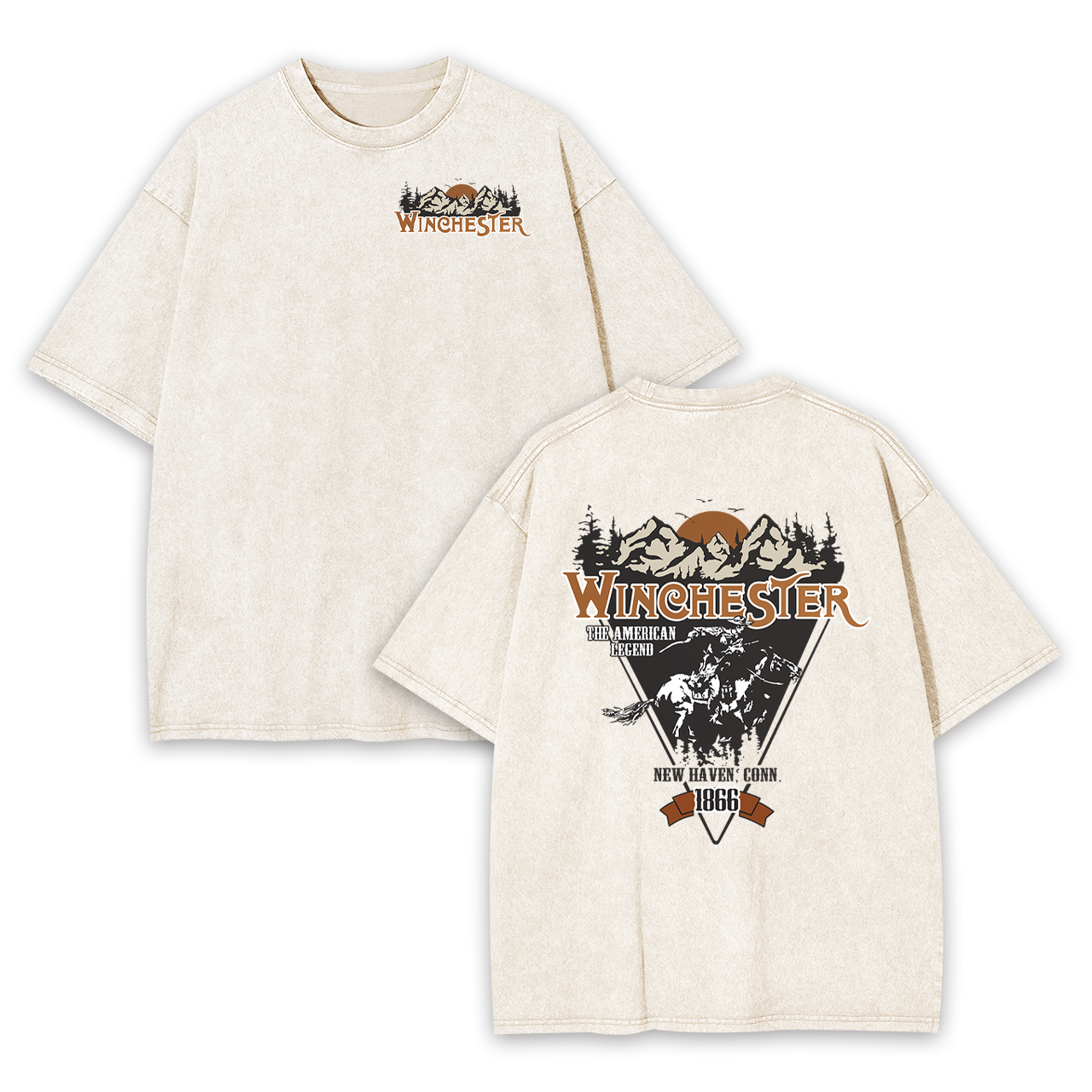 Winchester Lone Rider Garment-dye Tees