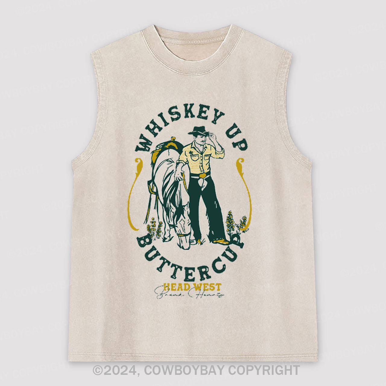 Whiskey Up Buttercup Washed Tanks