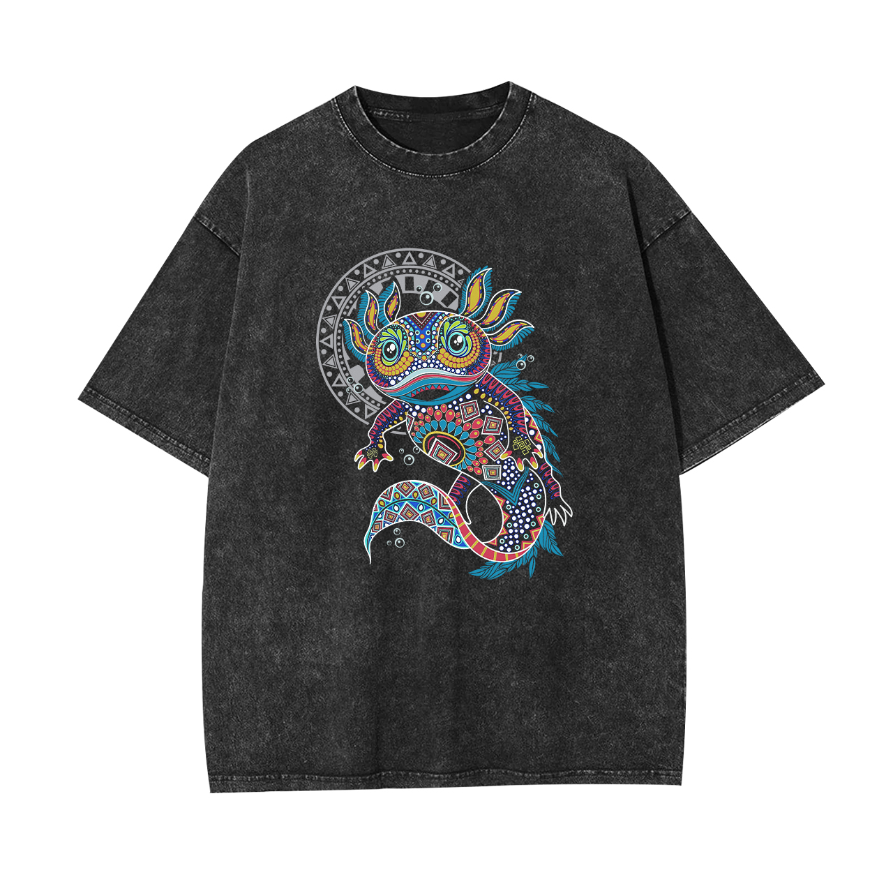 Axolotl art aztec Garment-dye Tees
