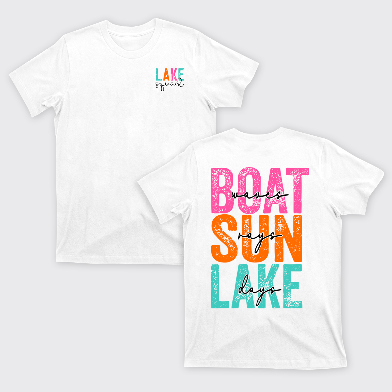 Hello Summer,Boat Waves Sun Rays Lake T-Shirts