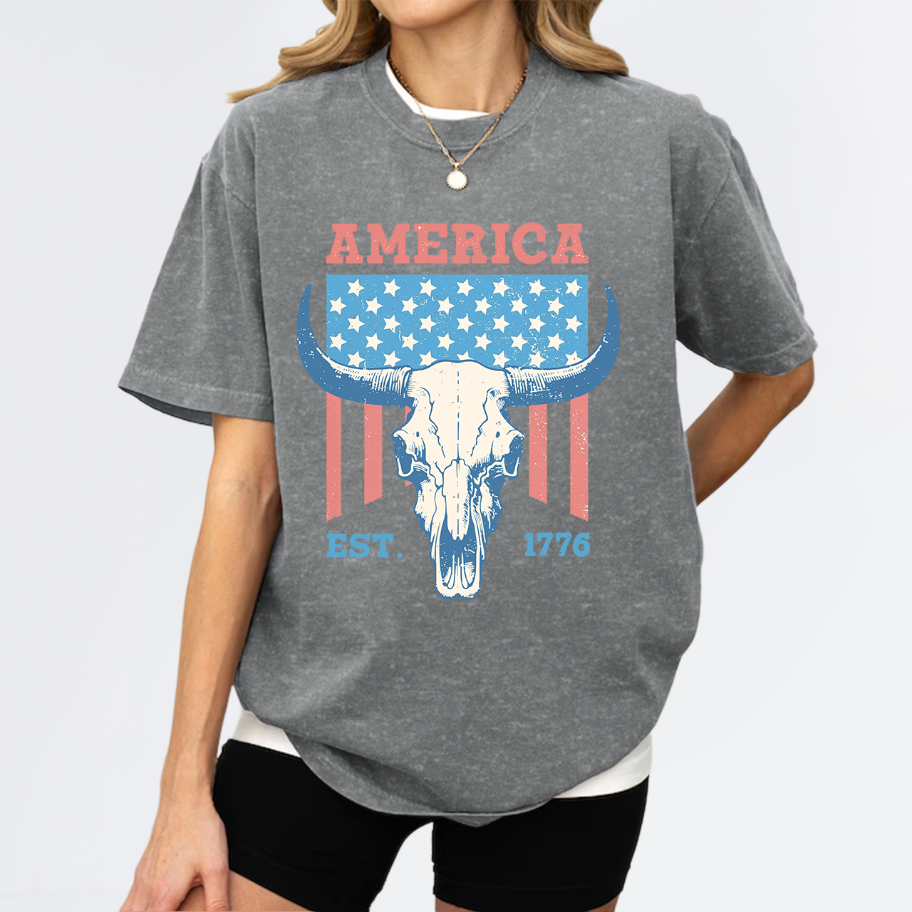 America freedom Est.1776 Garment-dye Tees