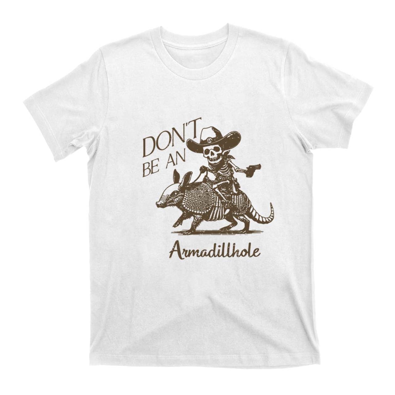 Cowboy Skeleton Armadillo T-Shirts