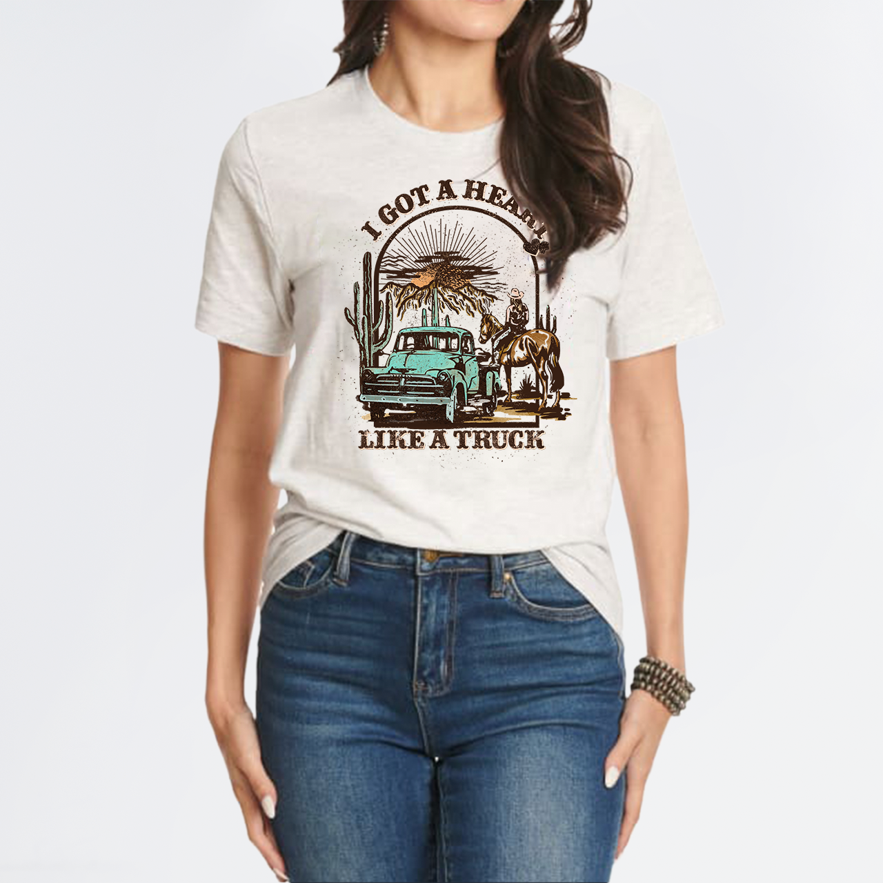 Heart Like A Truck Western Sunset Tees