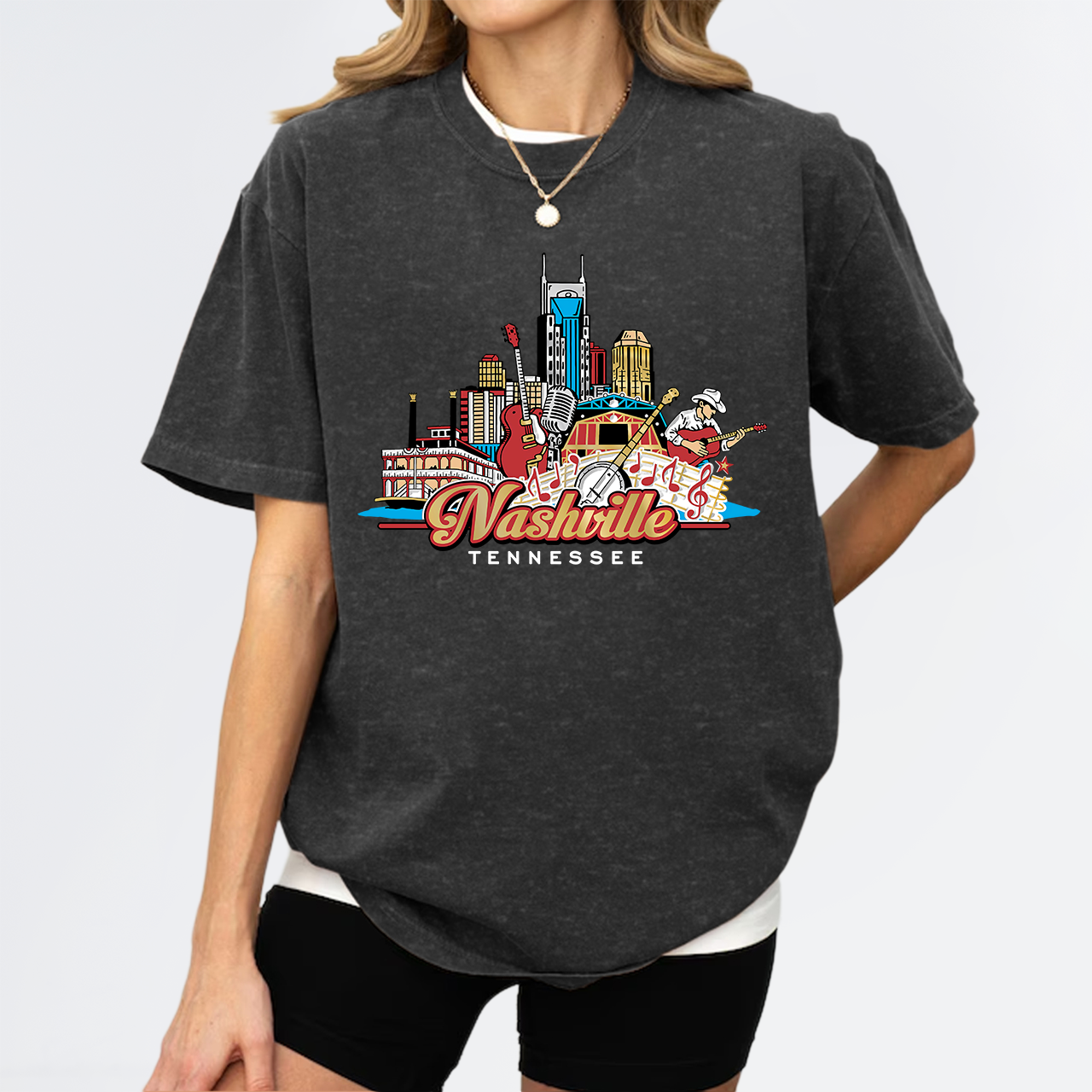 Nashville Tennessee Country Music City Garment-dye Tees