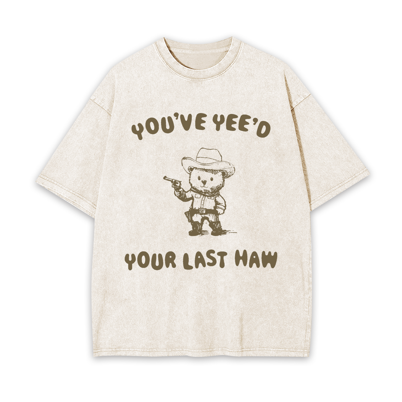 Cowboy Bear As A Cop Garment-dye Tees