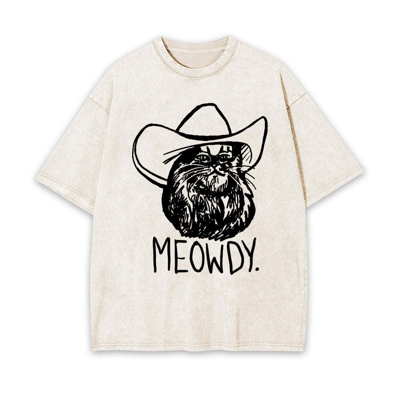 Meowdy Texas Cat Garment-dye Tees