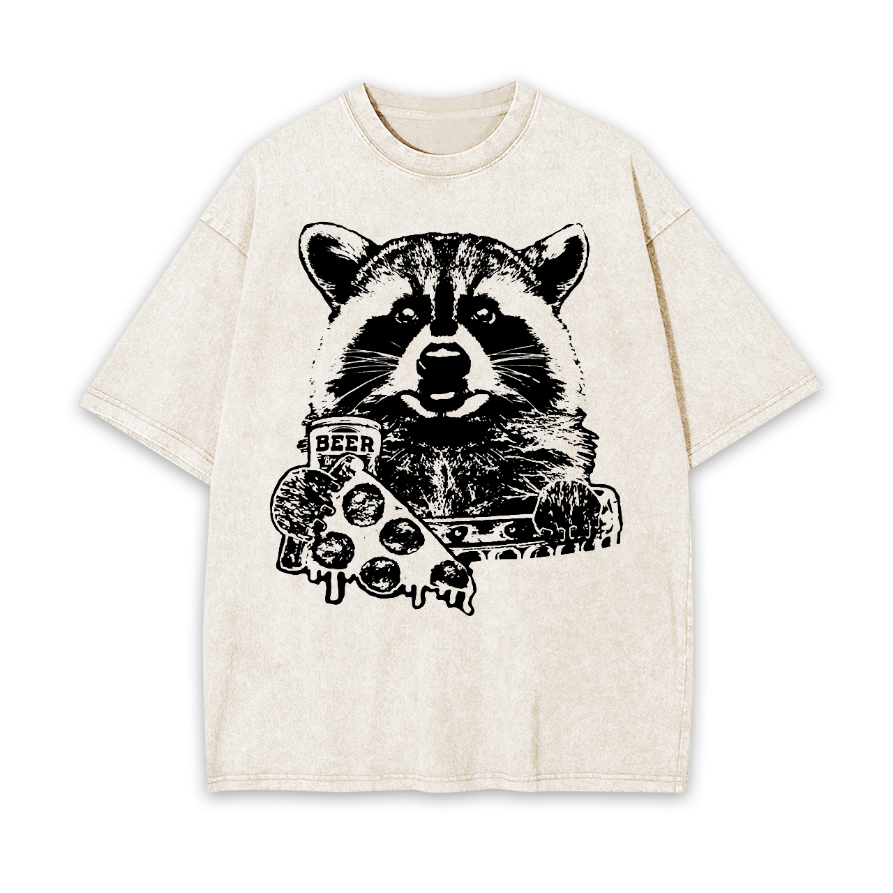 Pizza And Beer Garment-dye Tees