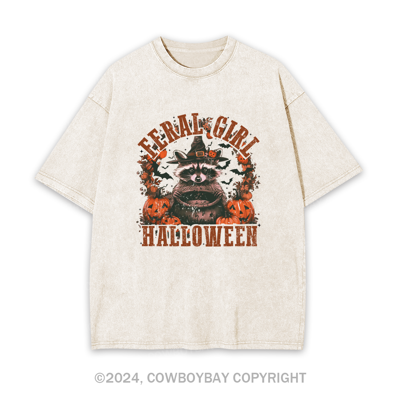 Feral Girl Halloween Garment-dye Tees