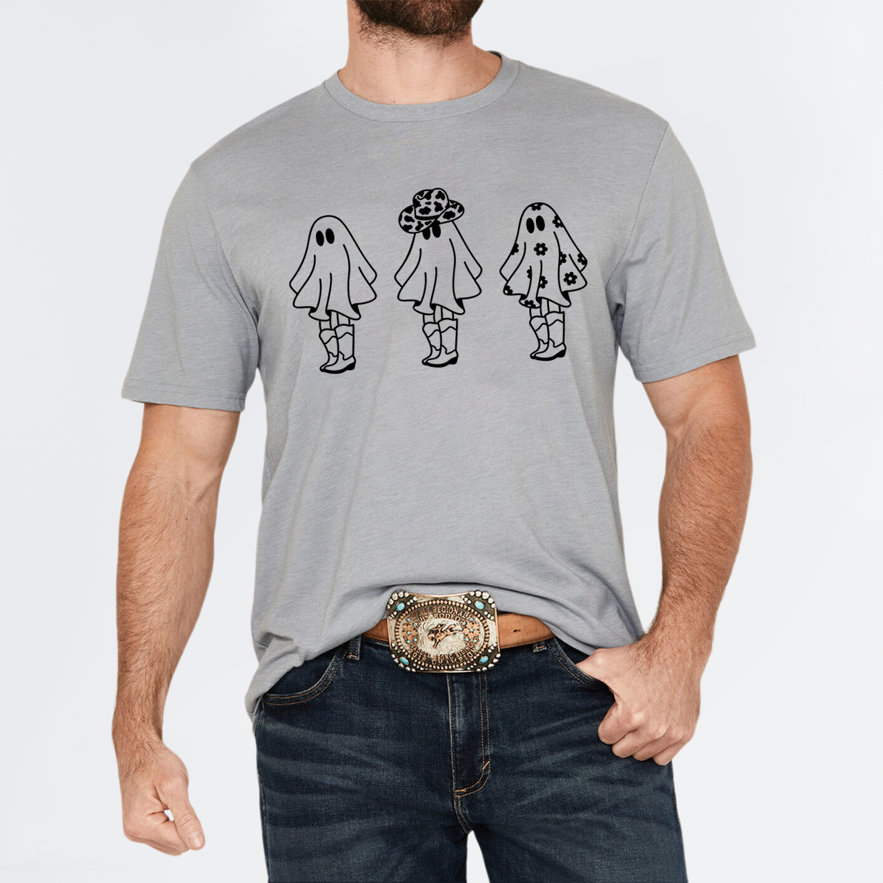 Halloween Daisy Girl Ghost Cowboy T-Shirts