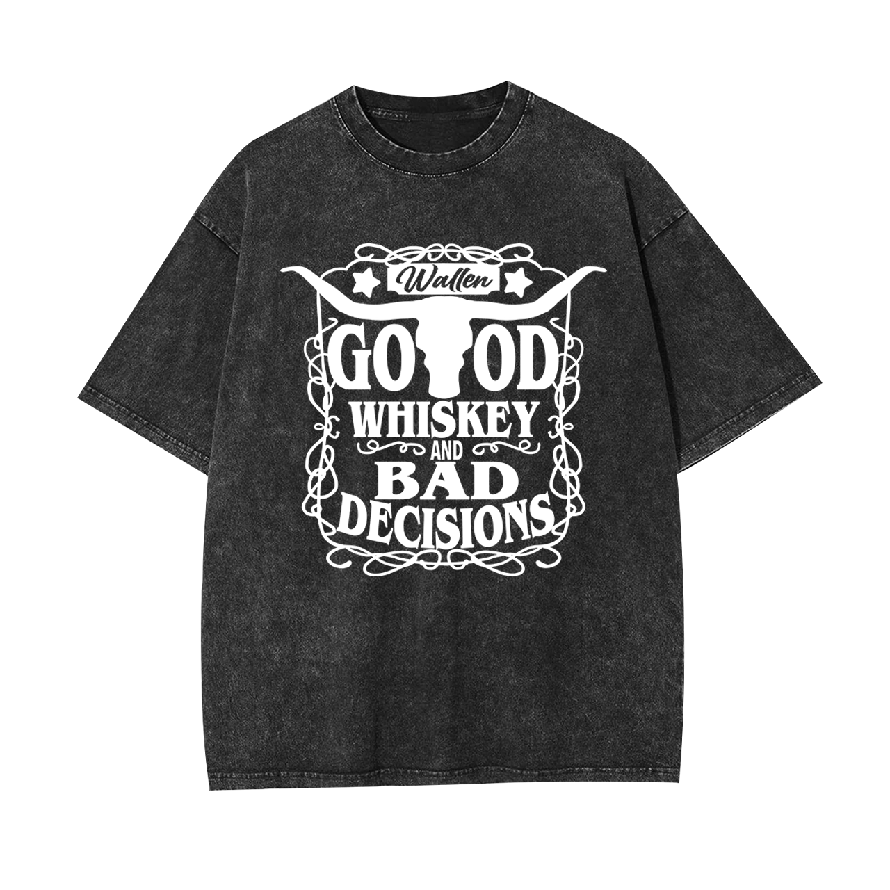 Good Whiskey Bad Decisions Garment-dye Tees