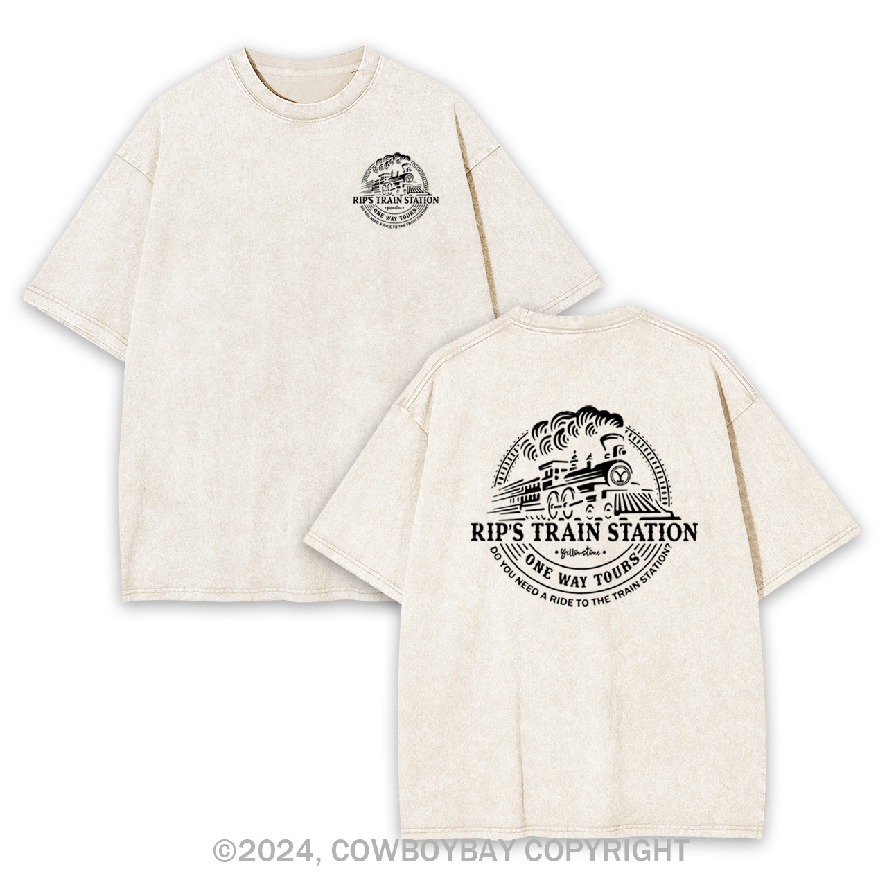 Rip's Train Station Garment-dye Tees