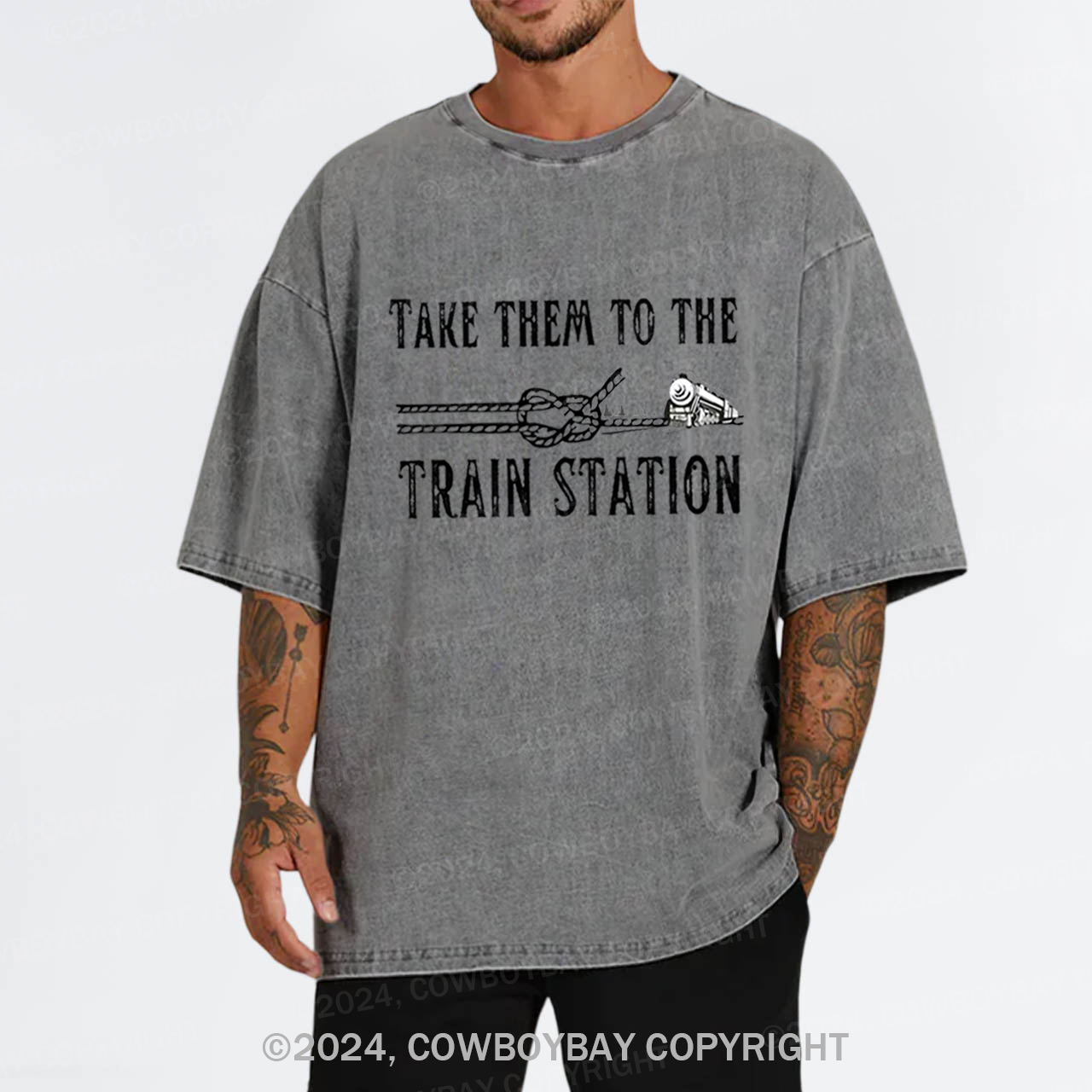 Take Them To The Train Station Garment-dye Tees