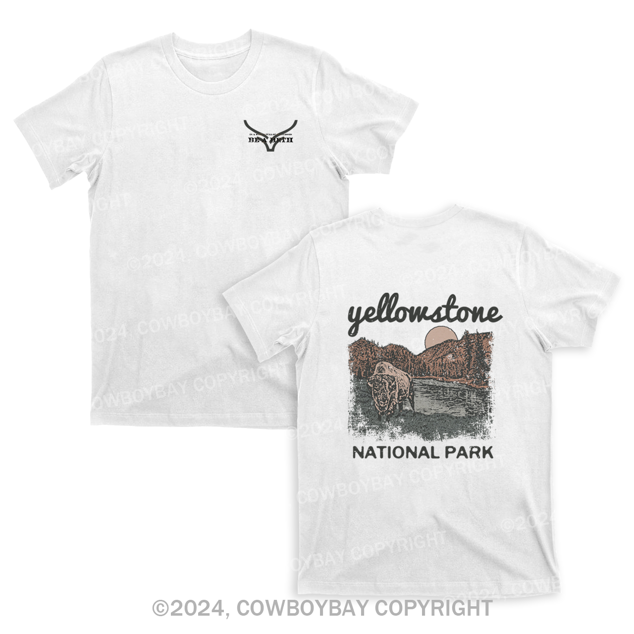 Midwest American Buffalo Sunset T-Shirts