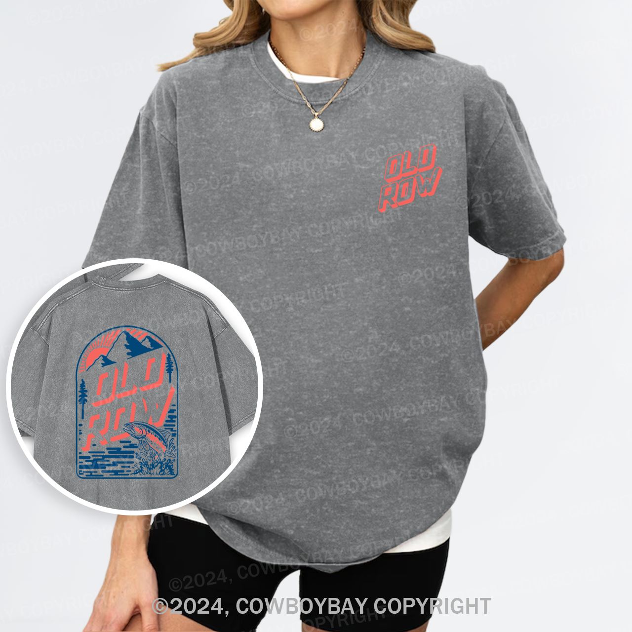 Old Row Outdoors Trout Mountain Garment-dye Tees