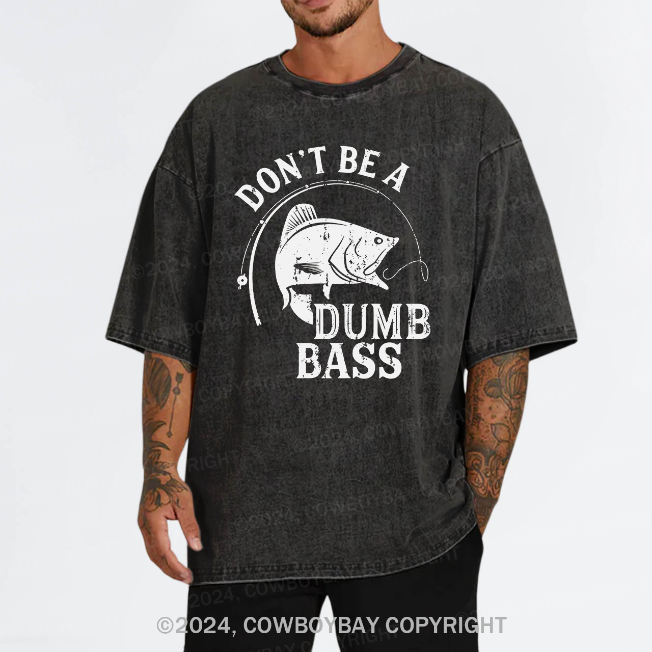 Punny Gag Meme Fisherman Loose Fit Garment-dye Tees