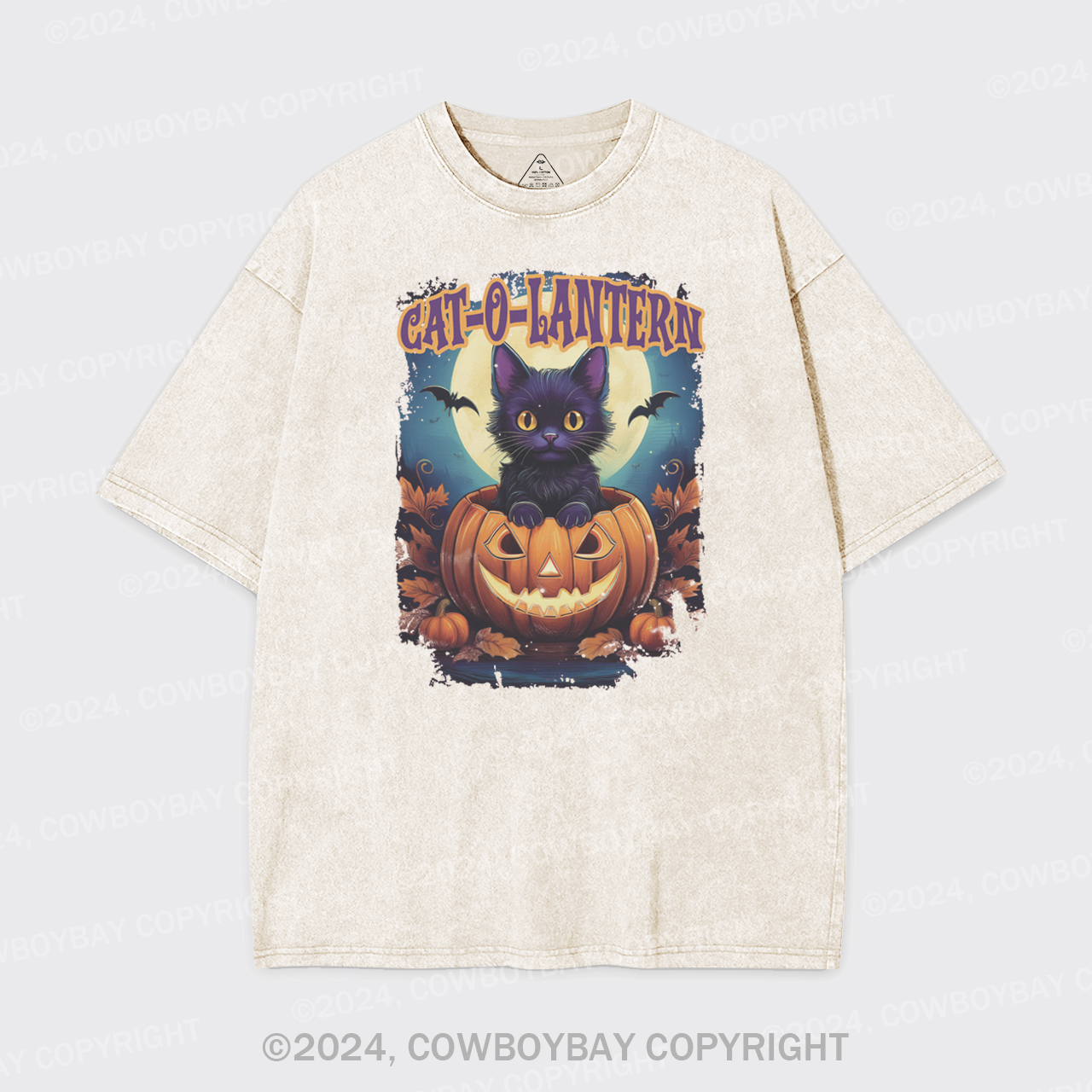 Cat-O-Lantern Garment-dye Tees