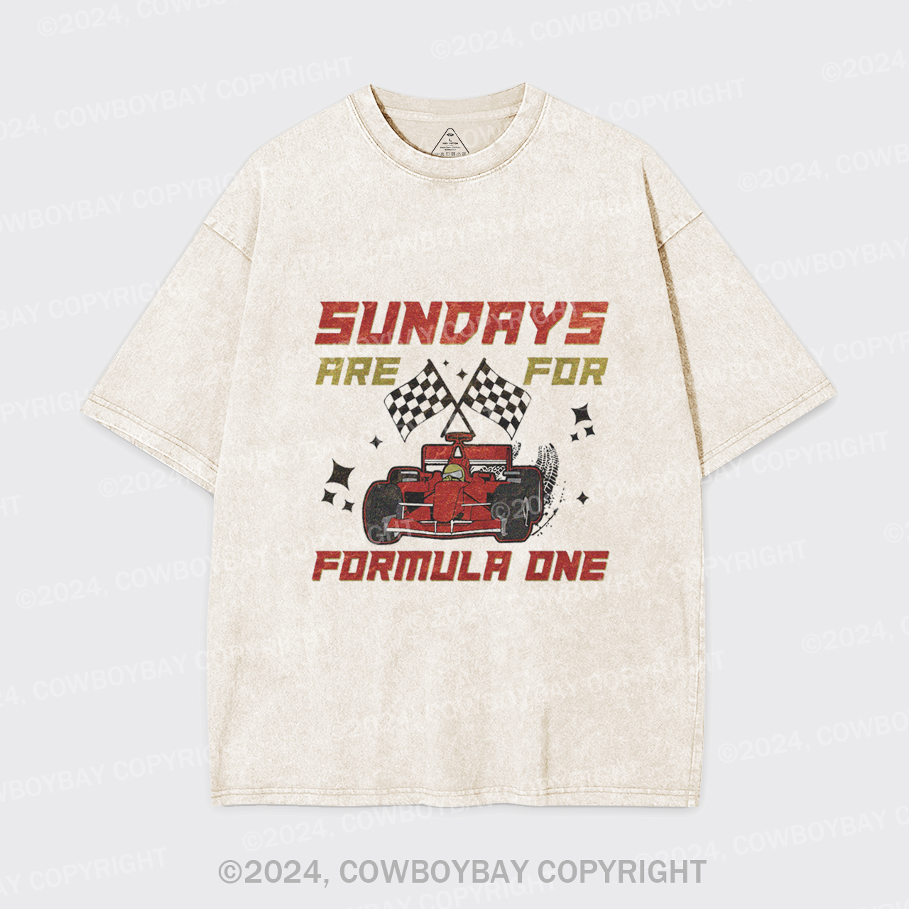Sundays Are For F1 Racing Garment-dye Tees