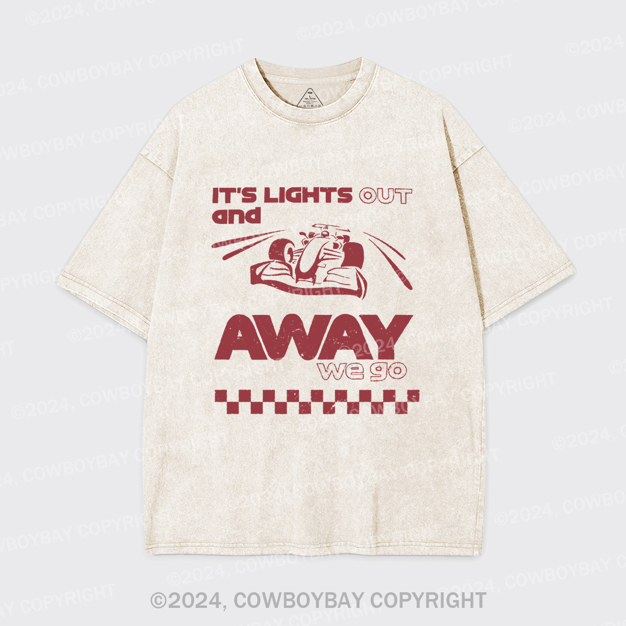 Its Lights Out And Away We Go Garment-dye Tees