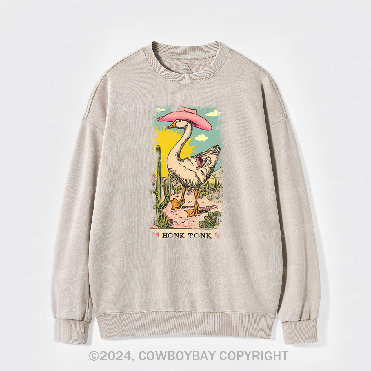 Honk Tonk Goose Tarot Washed Sweatshirts