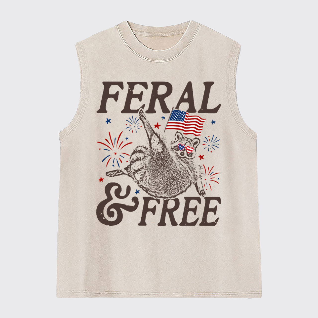 Feral Raccoon-Feral And Free Washed Tanks