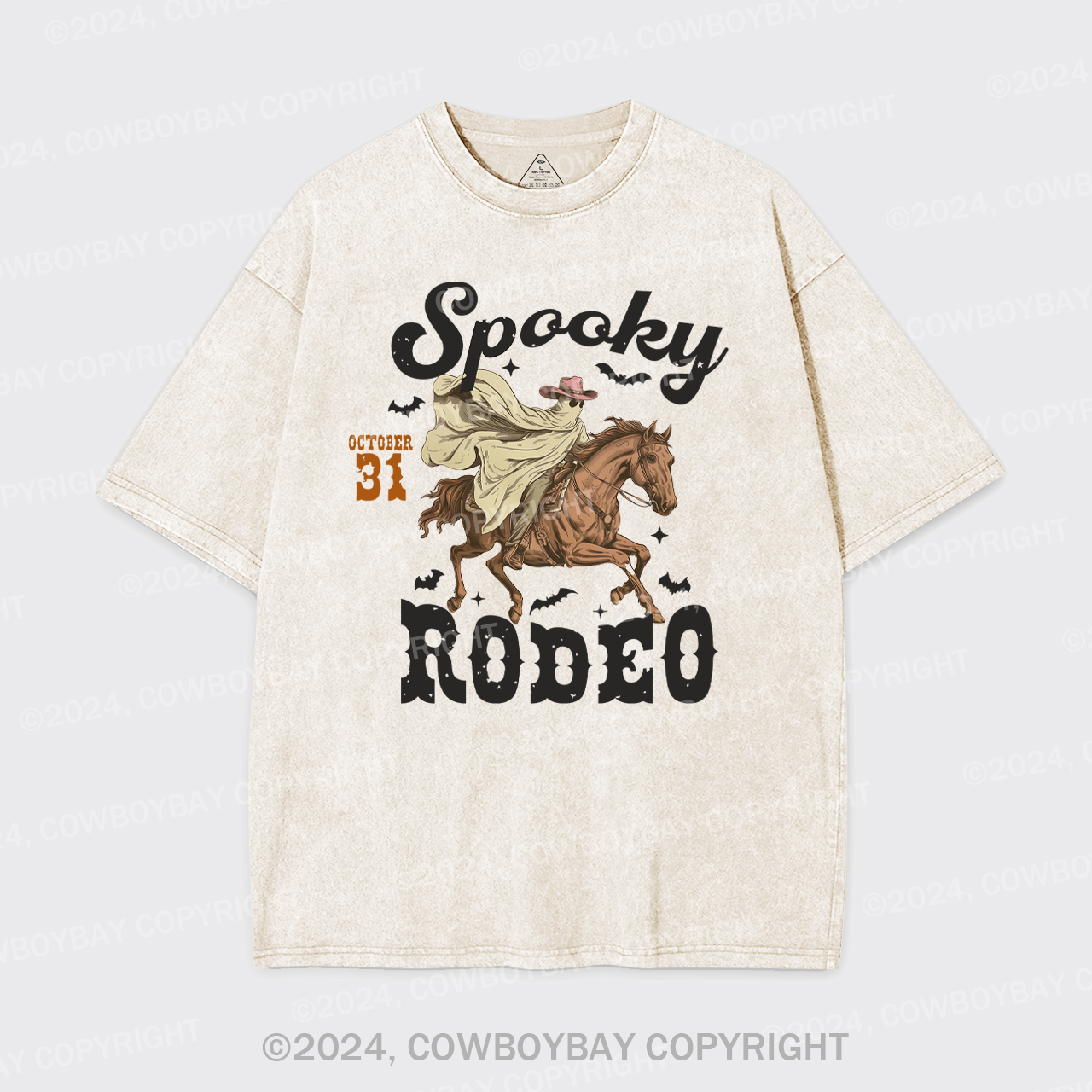 Spooky Rodeo Western Halloween Garment-dye Tees