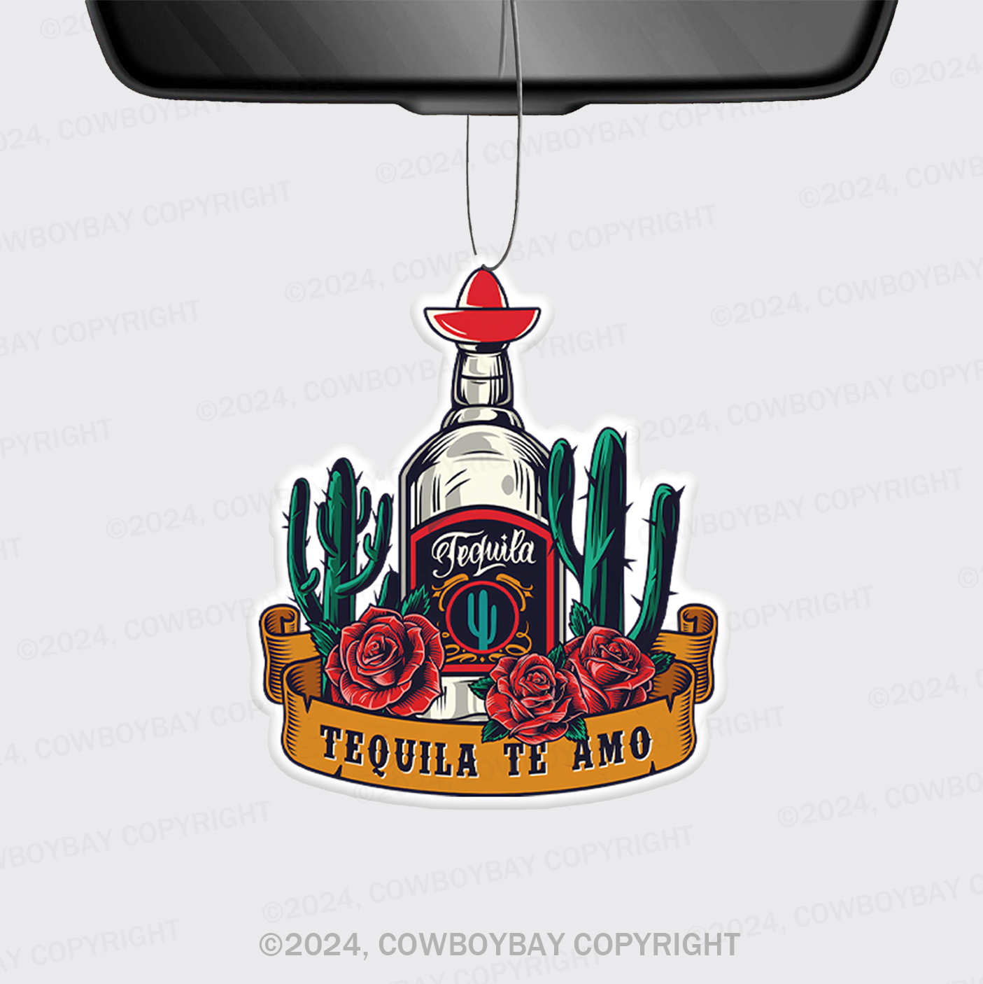 The Retro Concept Of Tequila Car Air Freshener
