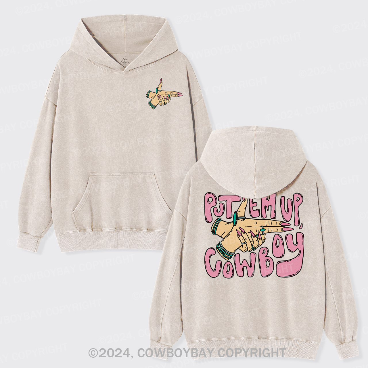 Put ��Em Up Cowboy Garment-Dye Hoodies