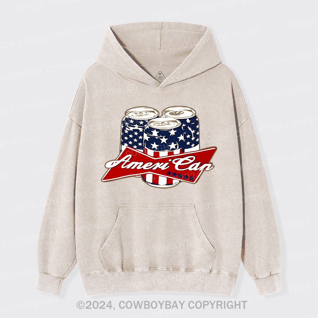 American Beer Western Garment-dye Hoodies