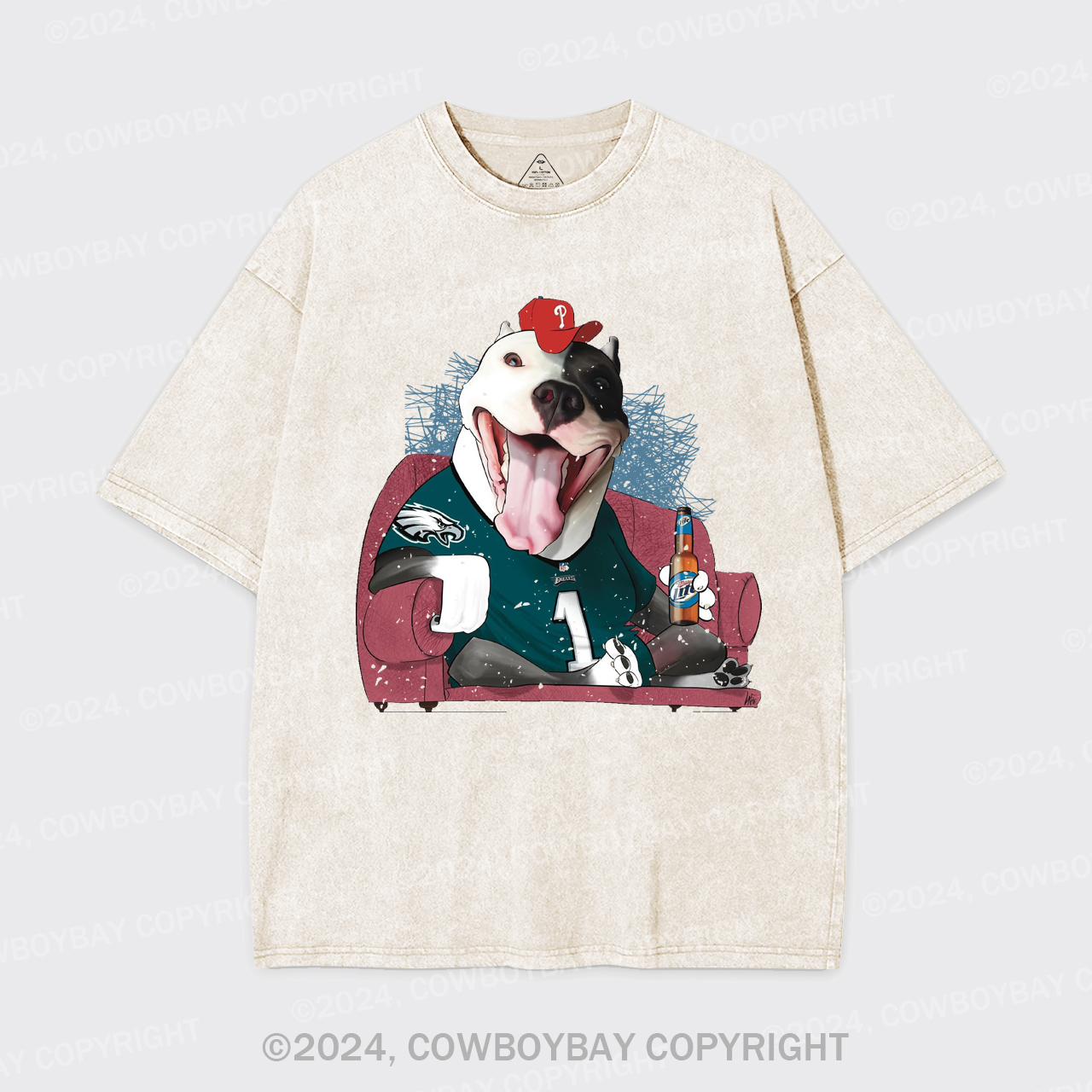 Watching Football And Drinking Garment-dye Tees