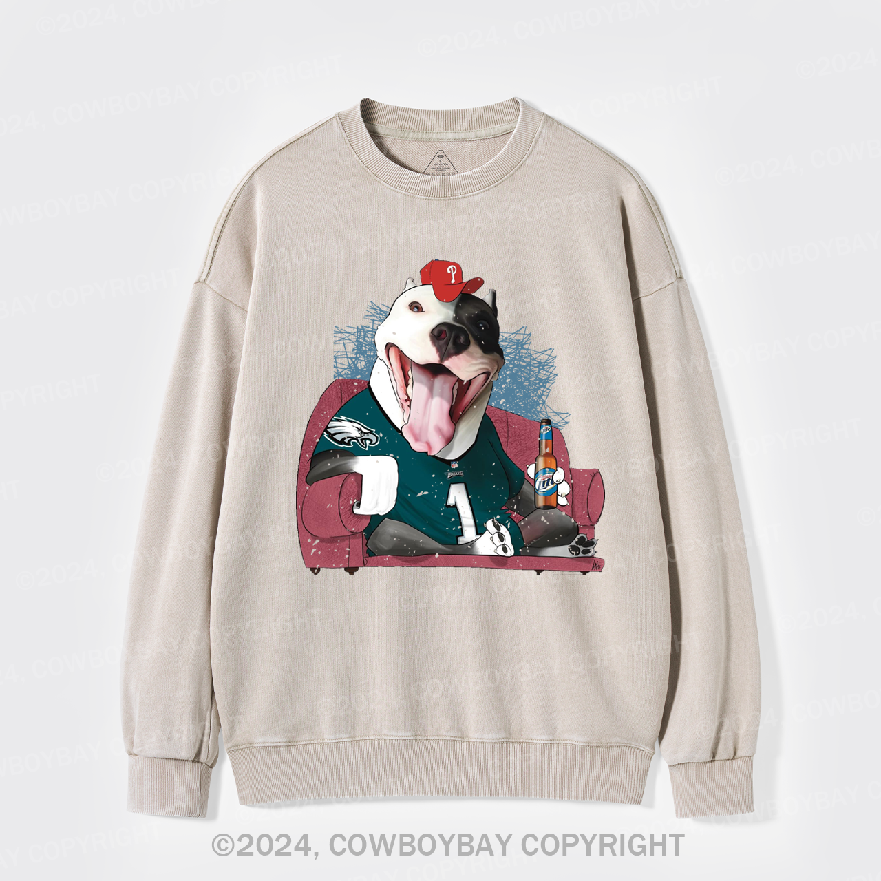 Watching Football And Drinking Washed Sweatshirts