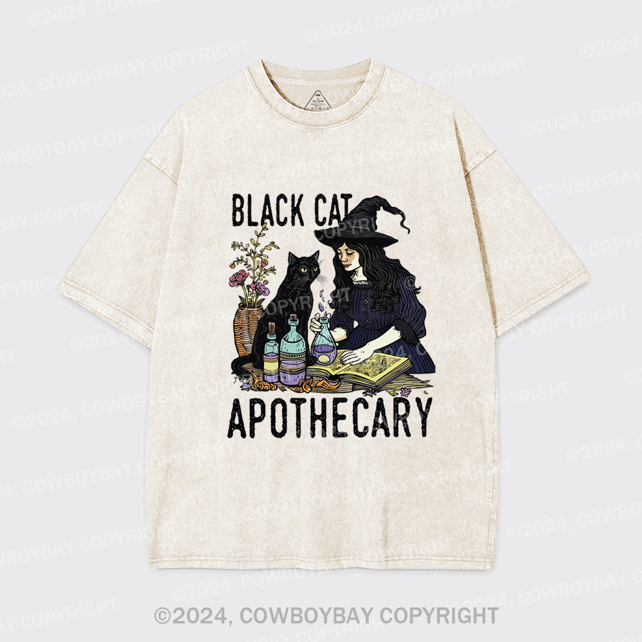 Black Cat Apothecary Garment-dye Tees