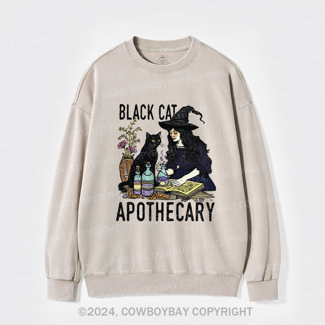 Black Cat Apothecary Washed Sweatshirts