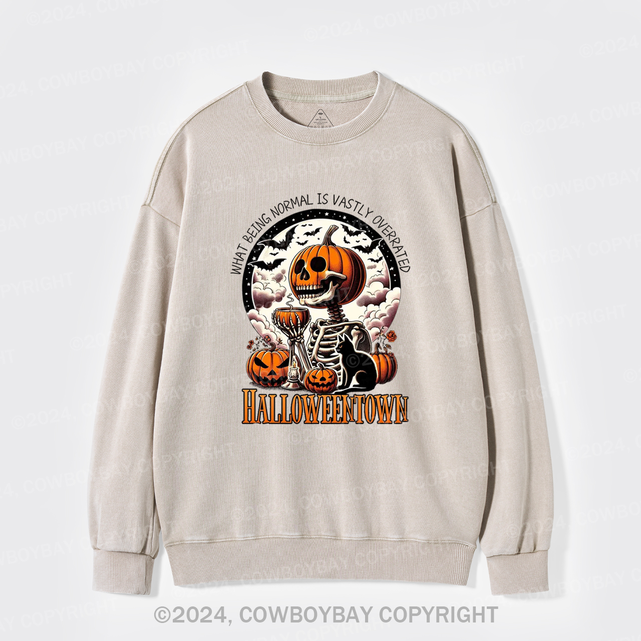 Halloweentown Spooky Vibes Washed Sweatshirts
