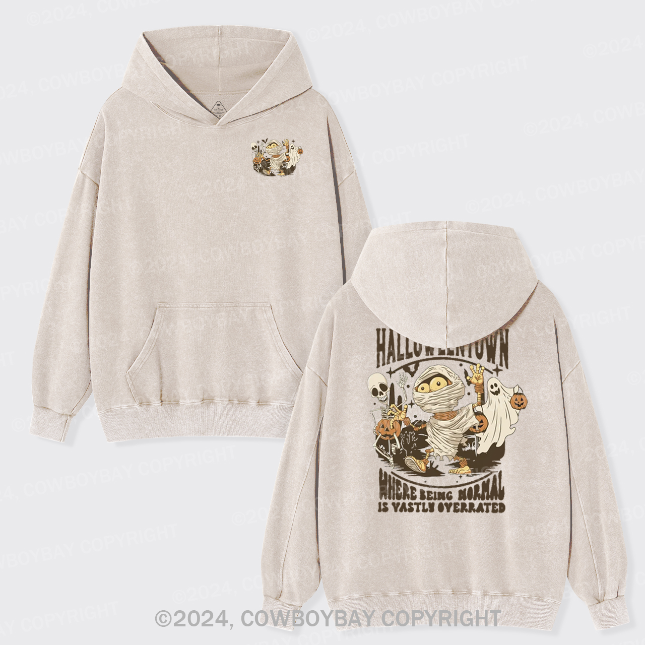 Retro Halloweentown 1998 Garment-Dye Hoodies