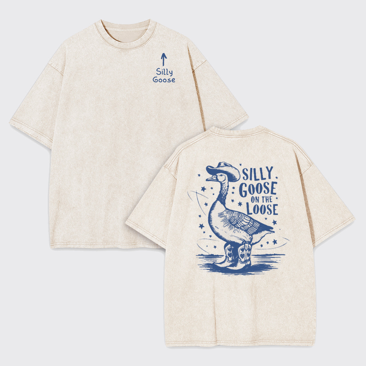 Silly Goose Funny Goose On The Loose Garment-dye Tees