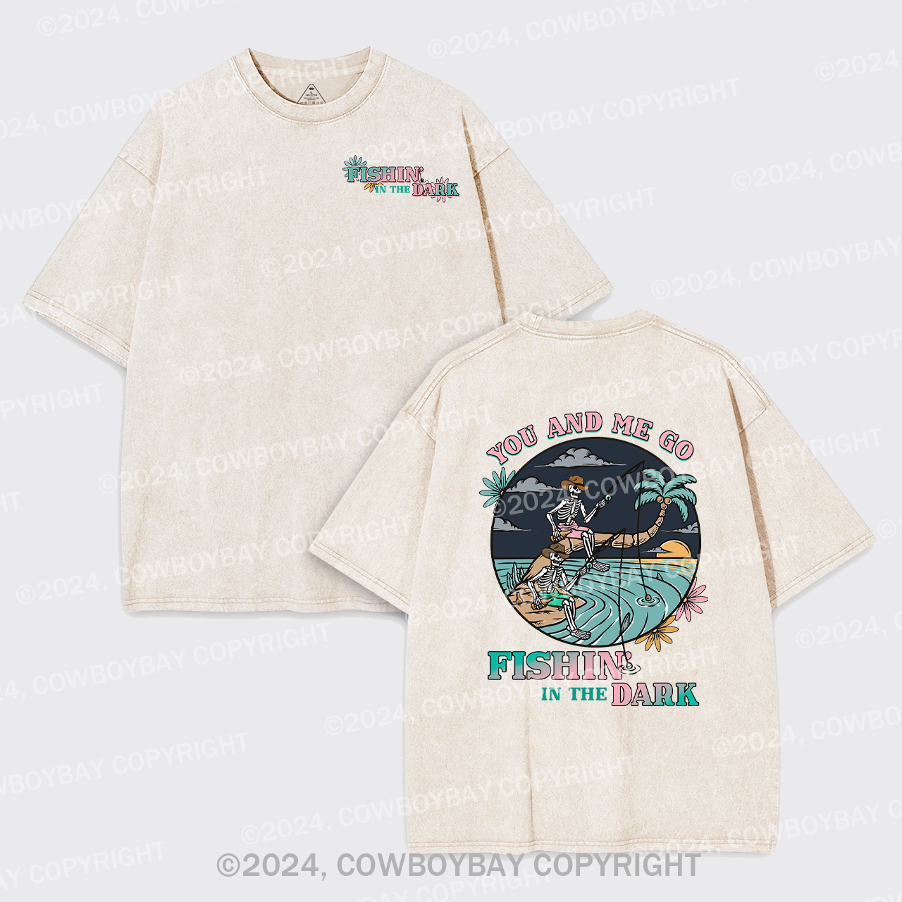 Fishin In The Dark Cowboy Garment-dye Tees